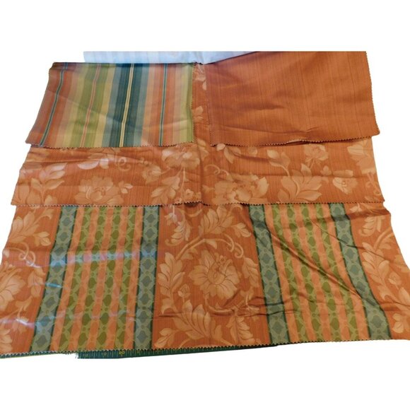 Vintage Floral Striped Fabric Remnants Multiple Colors & Patterns Cotton Blend I - Picture 11 of 13